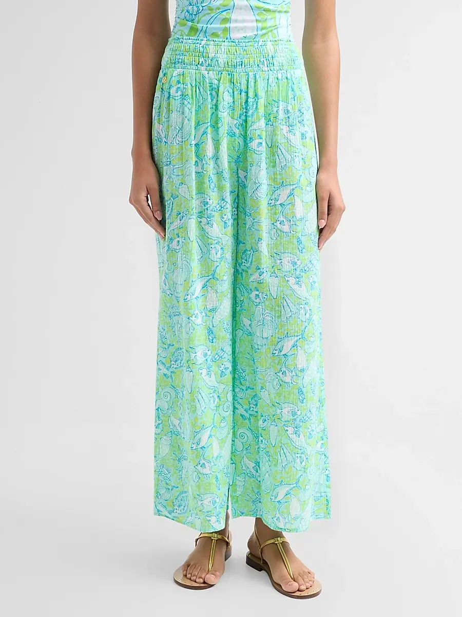 Lilly Pulitzer Women's Enzo Thow Me A Line Print Cover-Up Pants | Thumbnail 4 Lilly Pulitzer Women's Enzo Thow Me A Line Print Cover-Up Pants | Thumbnail 4