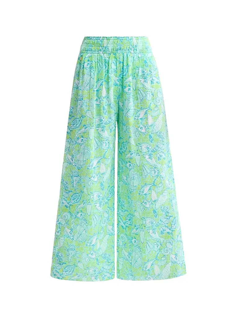 Lilly Pulitzer Women's Enzo Thow Me A Line Print Cover-Up Pants