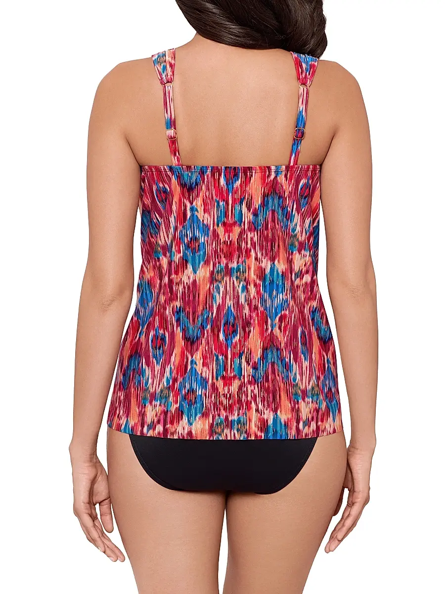 Miraclesuit Swim Women's Ikat Dorado Dazzle Printed Tankini Top | Thumbnail 4 Miraclesuit Swim Women's Ikat Dorado Dazzle Printed Tankini Top | Thumbnail 4