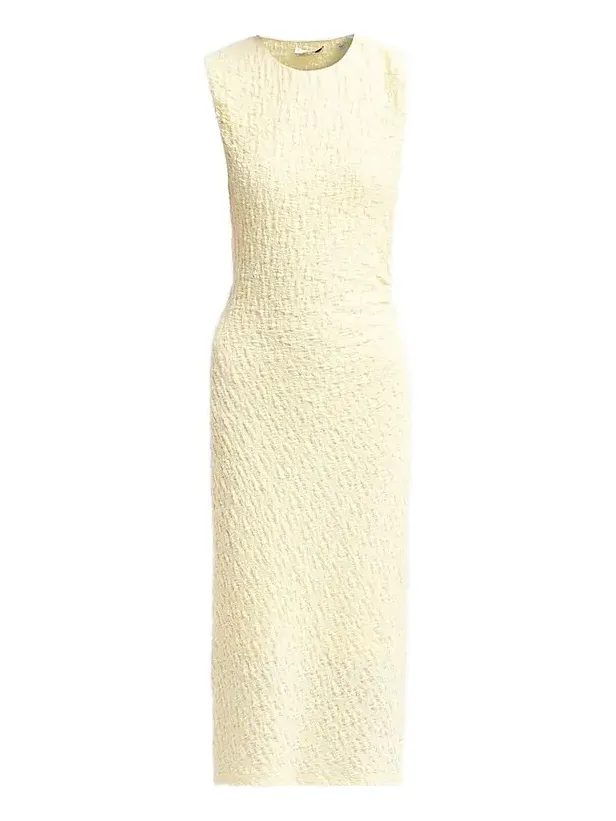 Women's Textured Jersey Ruched Midi Dress Women's Textured Jersey Ruched Midi Dress