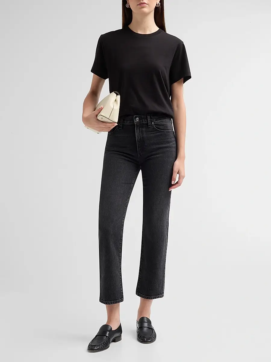 PAIGE Women's Reece High-Rise Crop Bootcut Jeans | Thumbnail 2