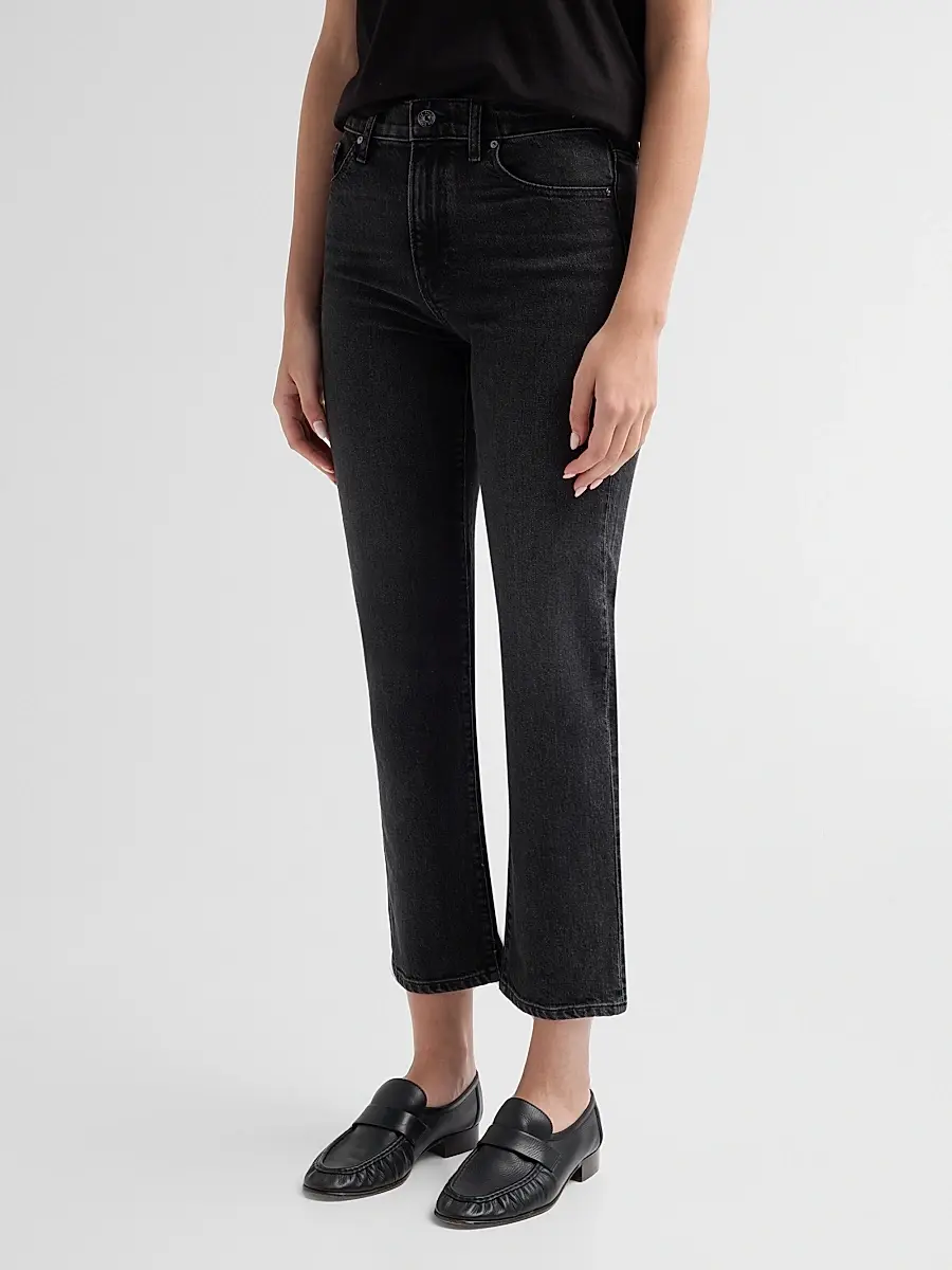PAIGE Women's Reece High-Rise Crop Bootcut Jeans | Thumbnail 4