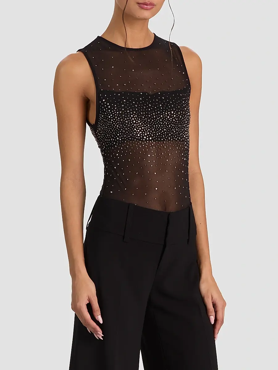 Alice + Olivia Women's Embellished Sleeveless Bodysuit | Thumbnail 7 Alice + Olivia Women's Embellished Sleeveless Bodysuit | Thumbnail 7