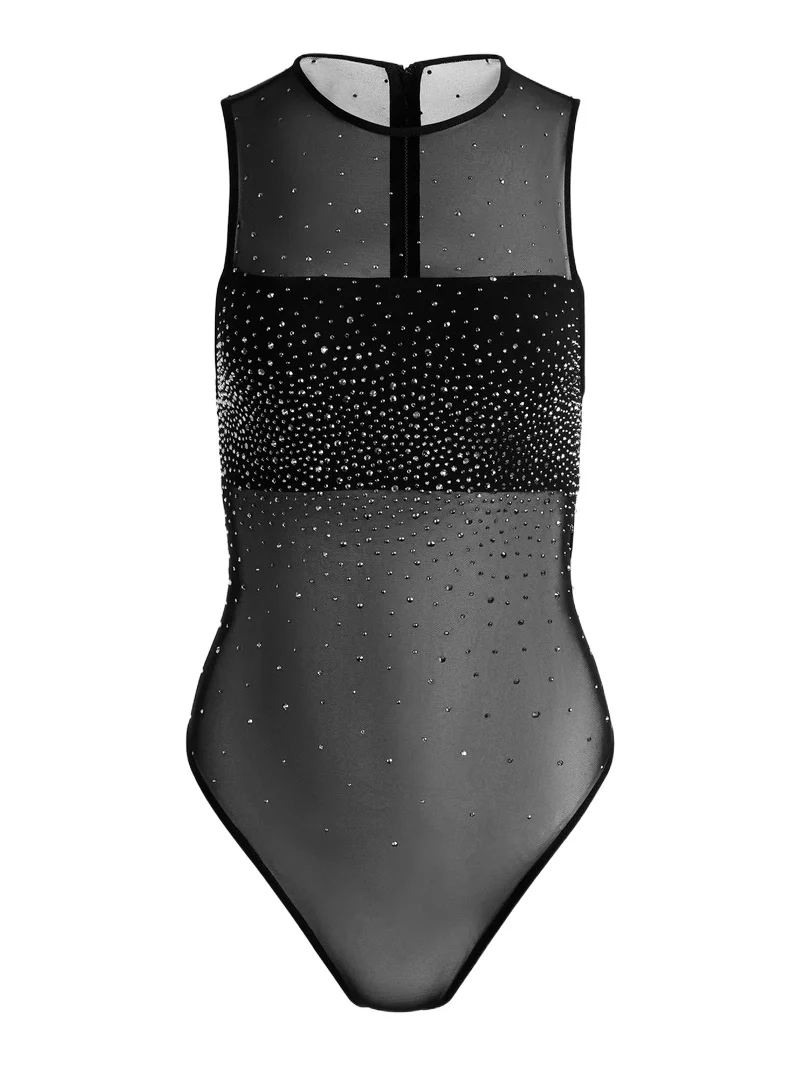 Women's Embellished Sleeveless Bodysuit Women's Embellished Sleeveless Bodysuit