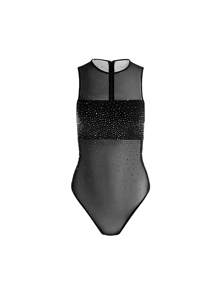 Alice + Olivia Women's Embellished Sleeveless Bodysuit