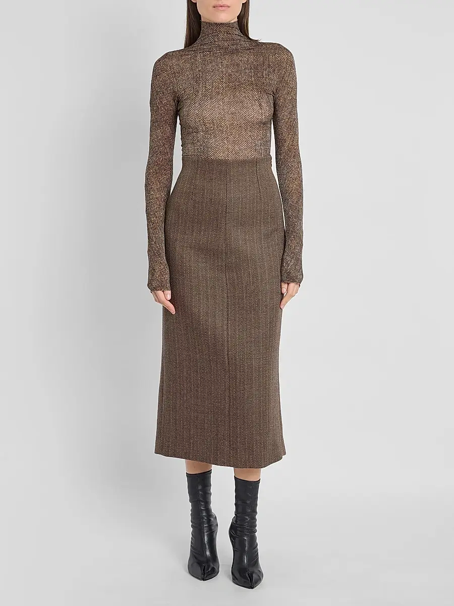 Maison Margiela Women's Wool Midi Skirt | Thumbnail 2 Maison Margiela Women's Wool Midi Skirt | Thumbnail 2