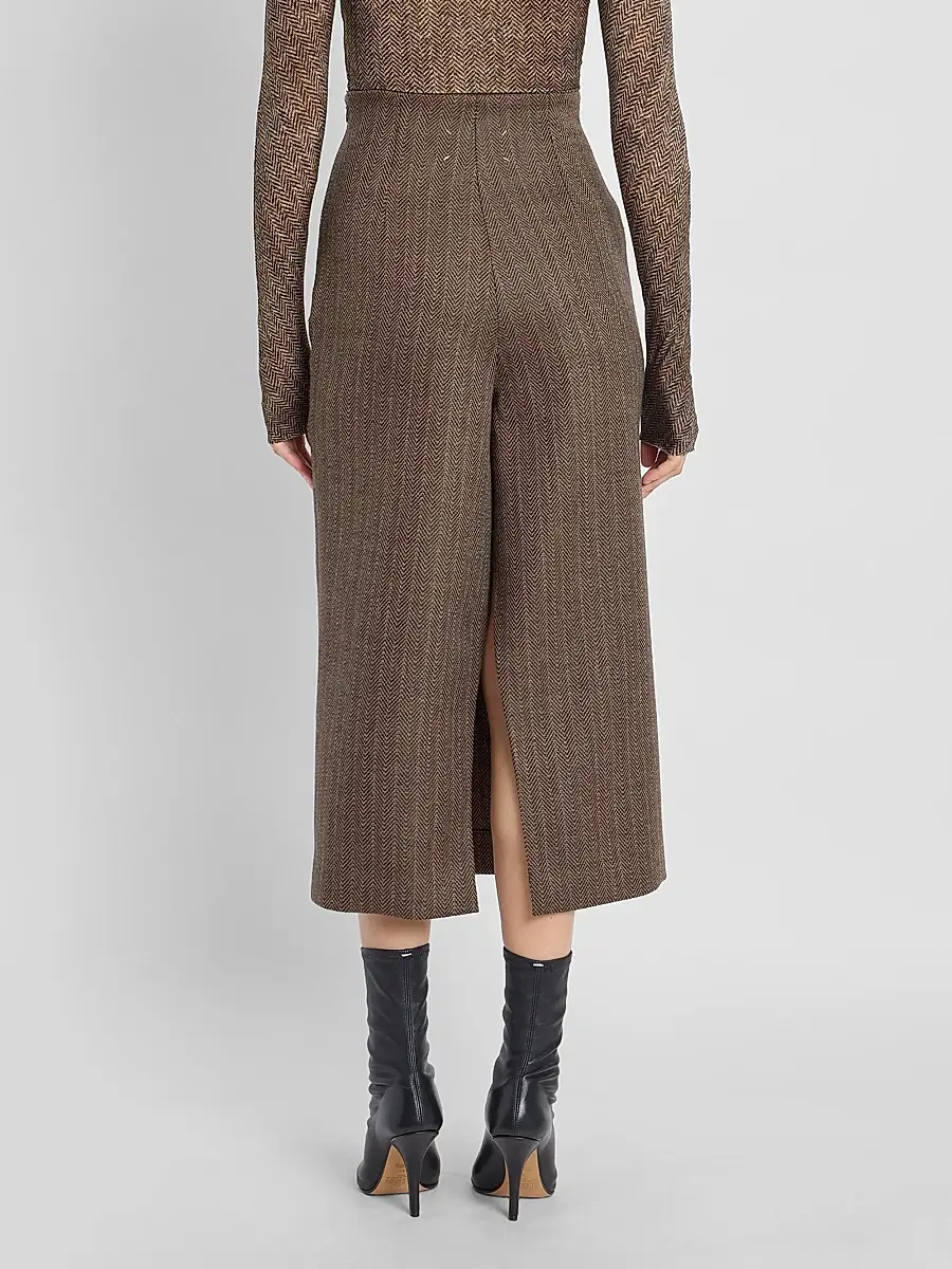 Maison Margiela Women's Wool Midi Skirt | Thumbnail 3 Maison Margiela Women's Wool Midi Skirt | Thumbnail 3