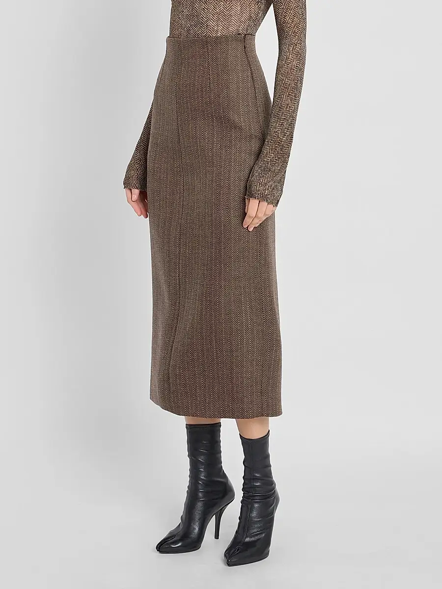 Maison Margiela Women's Wool Midi Skirt | Thumbnail 4 Maison Margiela Women's Wool Midi Skirt | Thumbnail 4