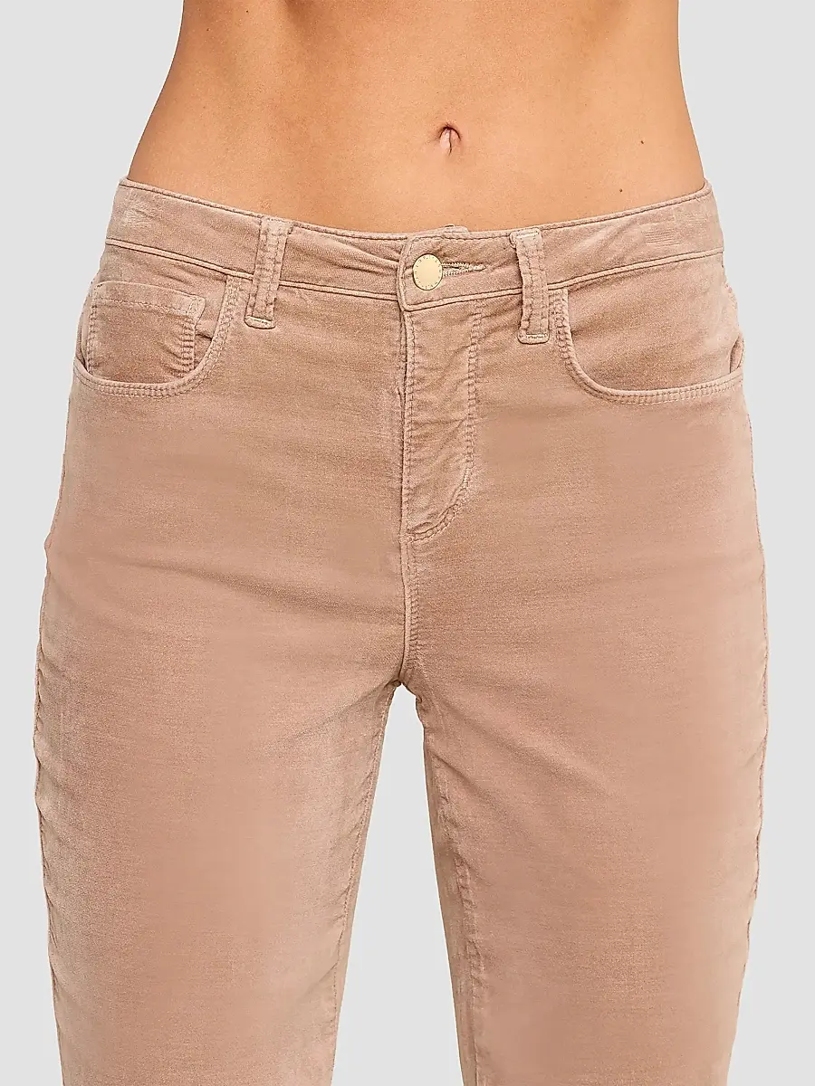 L'Agence Women's Stevie Velvet High-Rise Straight-Leg Jeans | Thumbnail 5 L'Agence Women's Stevie Velvet High-Rise Straight-Leg Jeans | Thumbnail 5