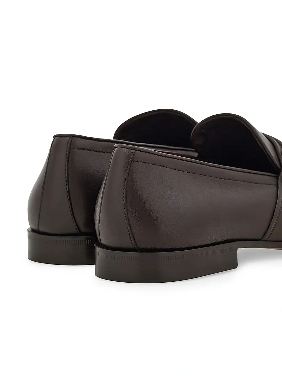 Ferragamo Men's Saddle Gancini Leather Loafers | Thumbnail 5 Ferragamo Men's Saddle Gancini Leather Loafers | Thumbnail 5