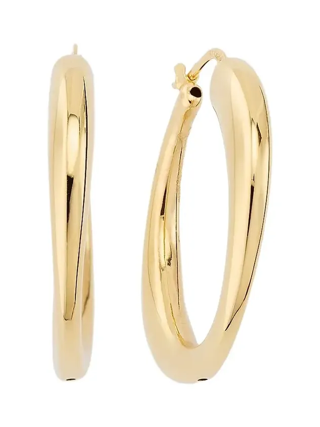 Women's 18K Yellow Gold Hoop Earrings Women's 18K Yellow Gold Hoop Earrings