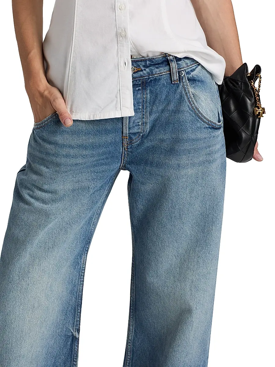 EB Denim Women's Enzo Cropped Mid-Rise Barrel Jeans | Thumbnail 6 EB Denim Women's Enzo Cropped Mid-Rise Barrel Jeans | Thumbnail 6
