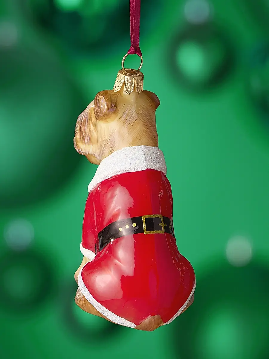 Joy To The World Soft-Coated Wheaten Glass Ornament | Thumbnail 2 Joy To The World Soft-Coated Wheaten Glass Ornament | Thumbnail 2