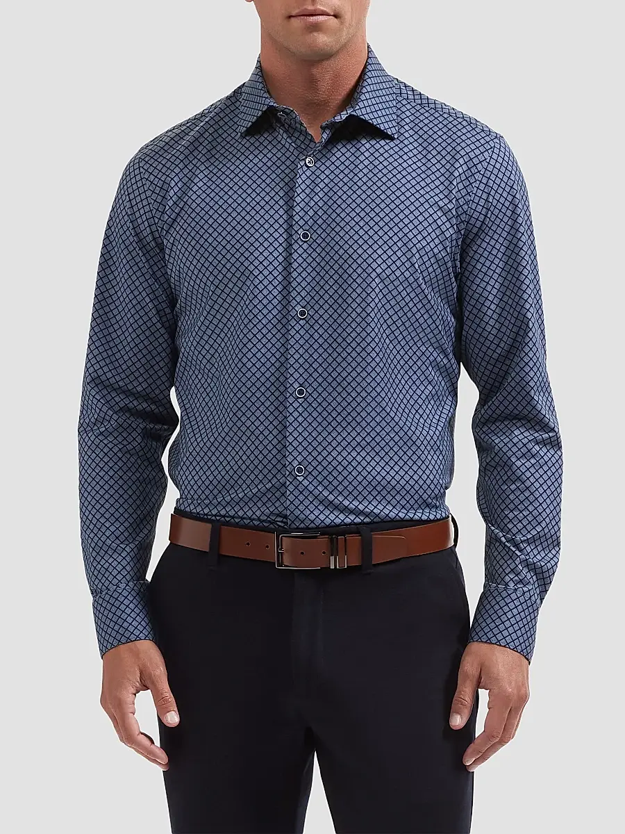 Bugatchi Men's OoohCotton James Long-Sleeve Shirt | Thumbnail 4 Bugatchi Men's OoohCotton James Long-Sleeve Shirt | Thumbnail 4
