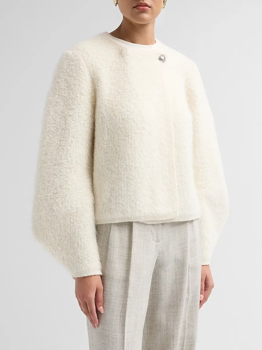 Ba&sh Women's Fida Wool-Blend Blouson Cardigan | Thumbnail 4 Ba&sh Women's Fida Wool-Blend Blouson Cardigan | Thumbnail 4