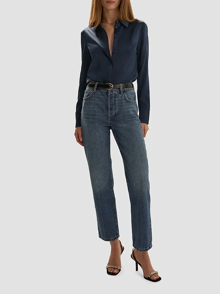 Favorite Daughter Women's The Bailey Silk-Blend Blouse | Thumbnail 2 Favorite Daughter Women's The Bailey Silk-Blend Blouse | Thumbnail 2