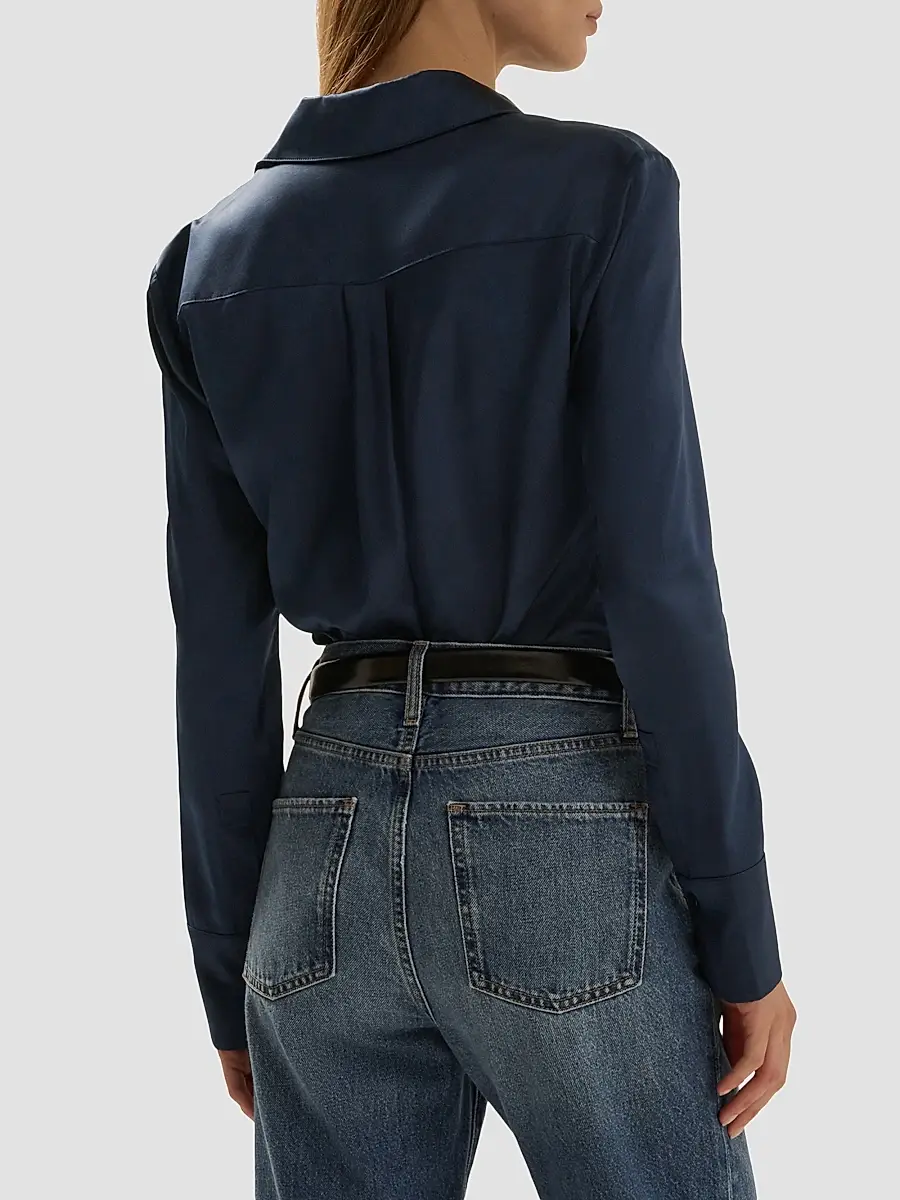Favorite Daughter Women's The Bailey Silk-Blend Blouse | Thumbnail 3 Favorite Daughter Women's The Bailey Silk-Blend Blouse | Thumbnail 3