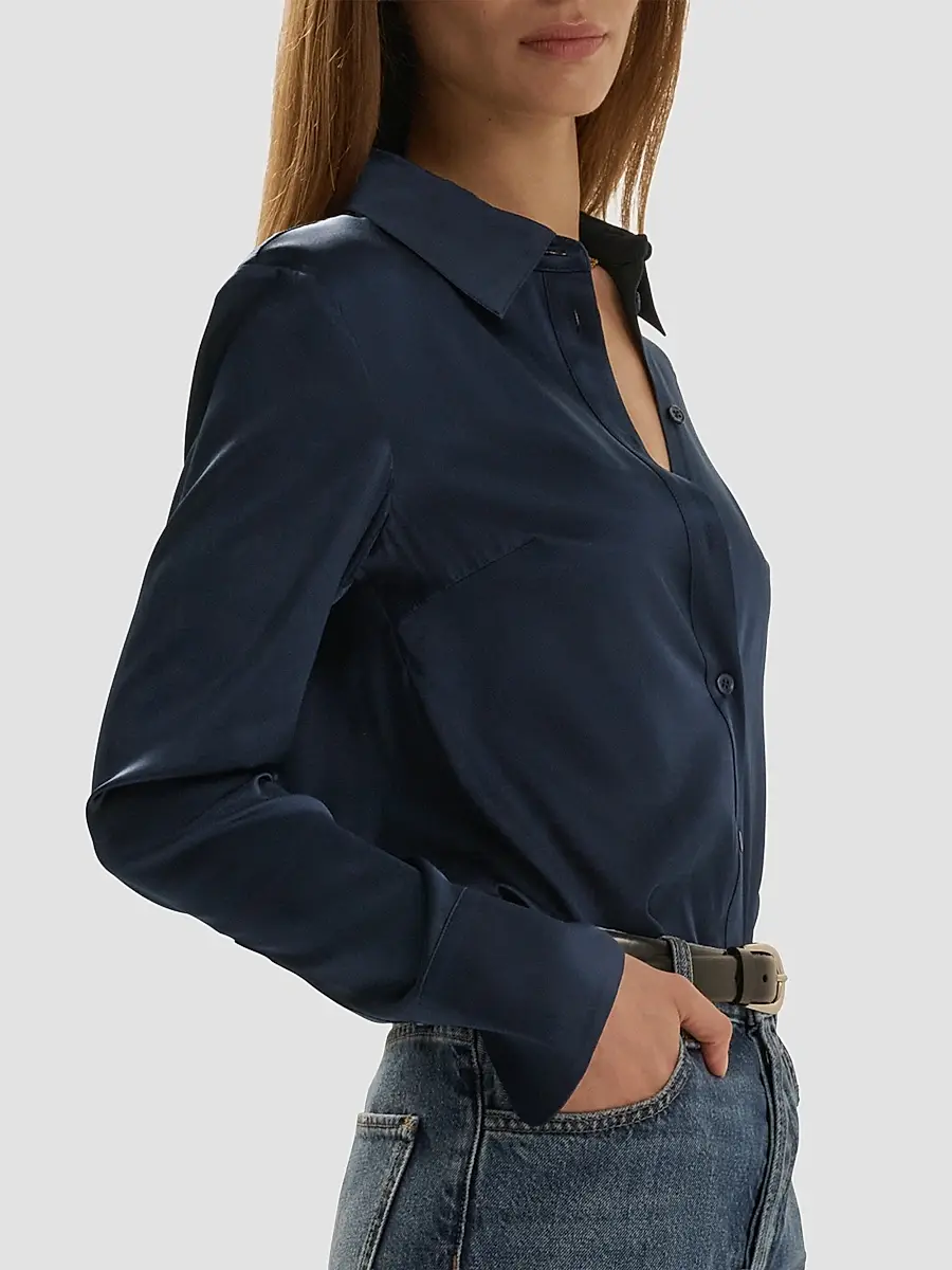 Favorite Daughter Women's The Bailey Silk-Blend Blouse | Thumbnail 5 Favorite Daughter Women's The Bailey Silk-Blend Blouse | Thumbnail 5