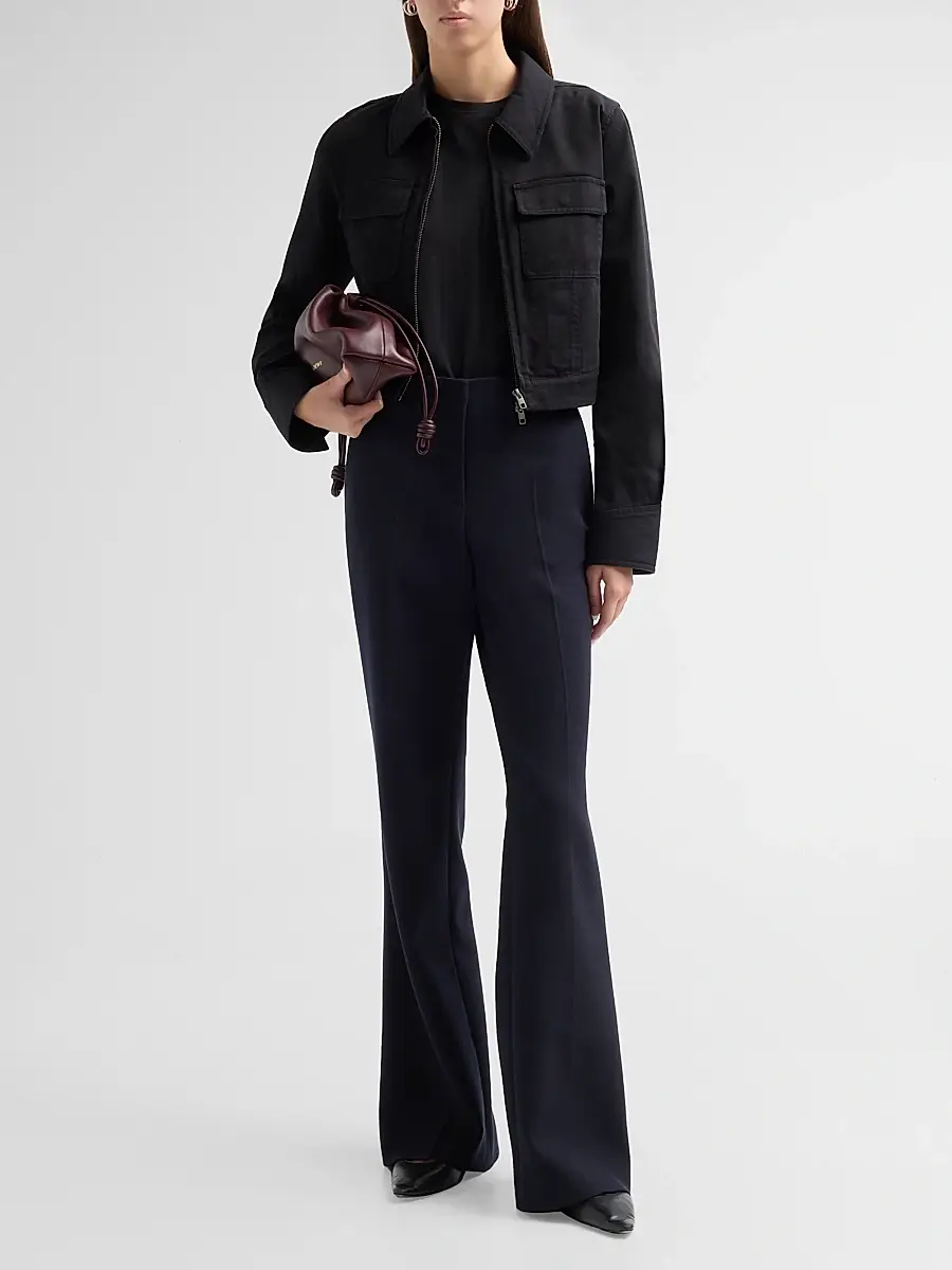 Vince Women's Shrunken Cotton-Blend Twill Jacket | Thumbnail 2 Vince Women's Shrunken Cotton-Blend Twill Jacket | Thumbnail 2