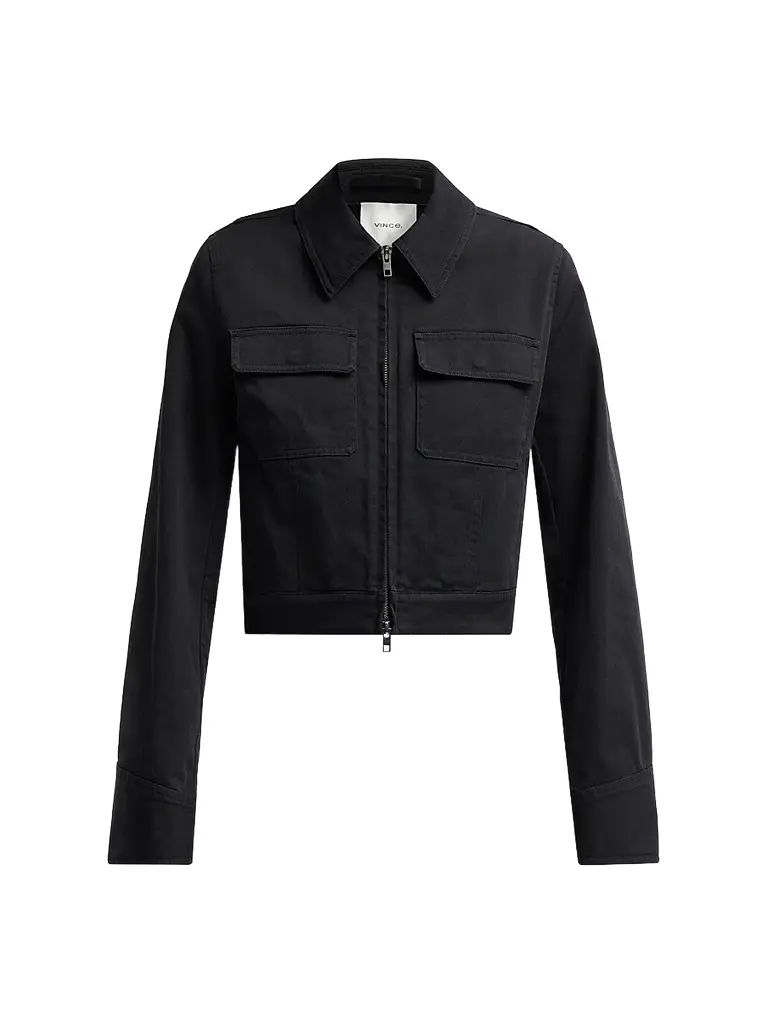 Vince Women's Shrunken Cotton-Blend Twill Jacket