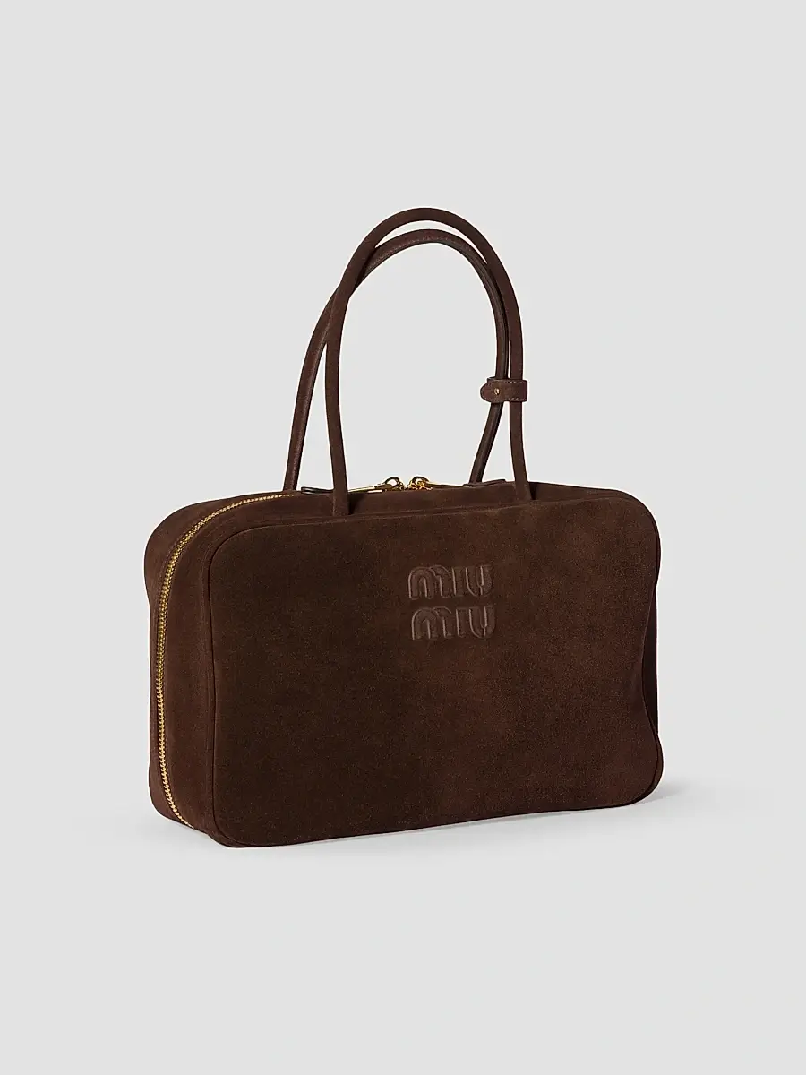 Miu Miu Women's Suede Beau Top Handle Bag | Thumbnail 4