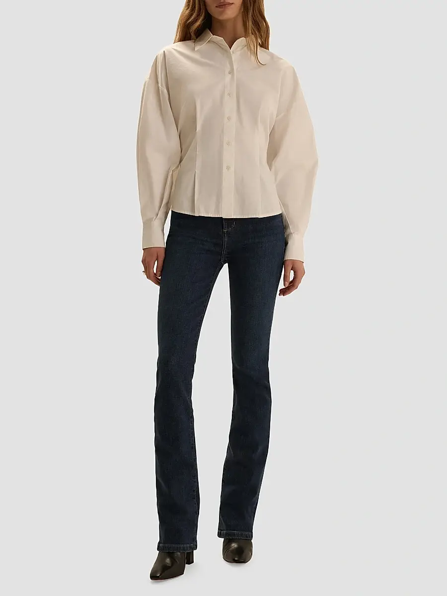 Favorite Daughter Women's Back Story Cotton Tailored Shirt | Thumbnail 2