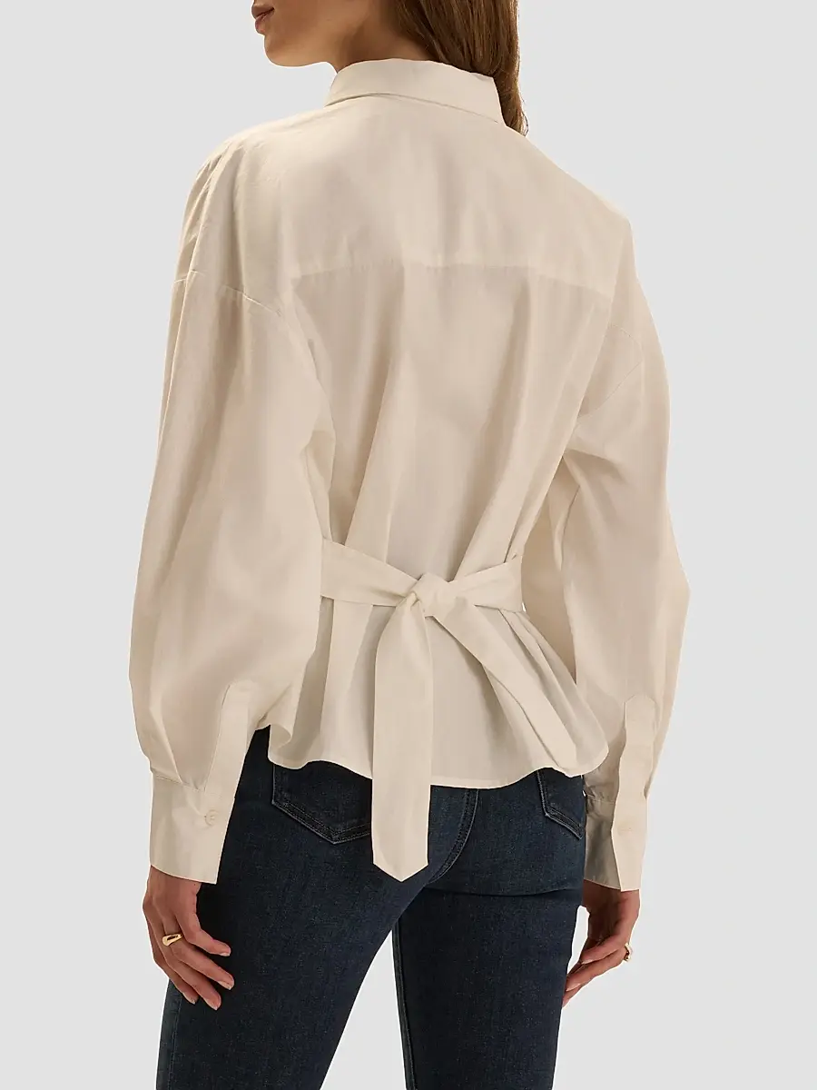 Favorite Daughter Women's Back Story Cotton Tailored Shirt | Thumbnail 3