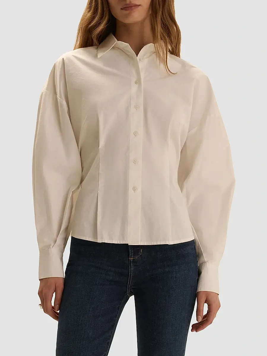 Favorite Daughter Women's Back Story Cotton Tailored Shirt | Thumbnail 4