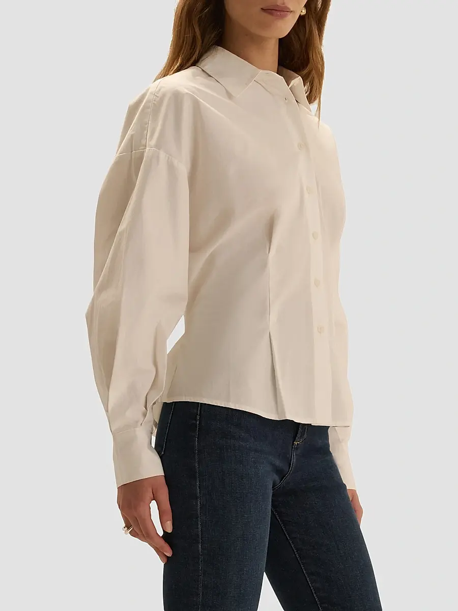 Favorite Daughter Women's Back Story Cotton Tailored Shirt | Thumbnail 5
