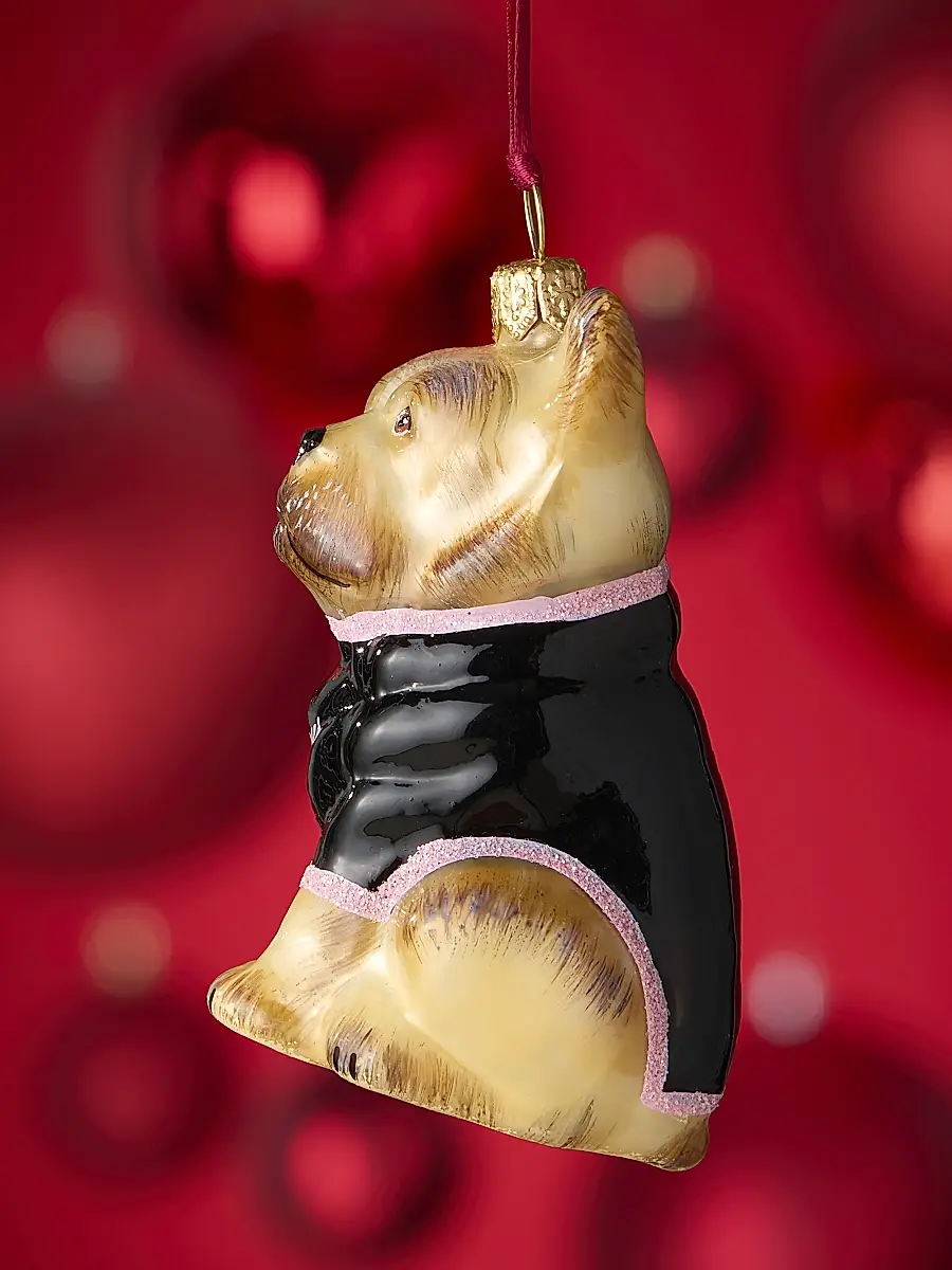 Joy To The World Glass French Bulldog Ornament | Thumbnail 2 Joy To The World Glass French Bulldog Ornament | Thumbnail 2