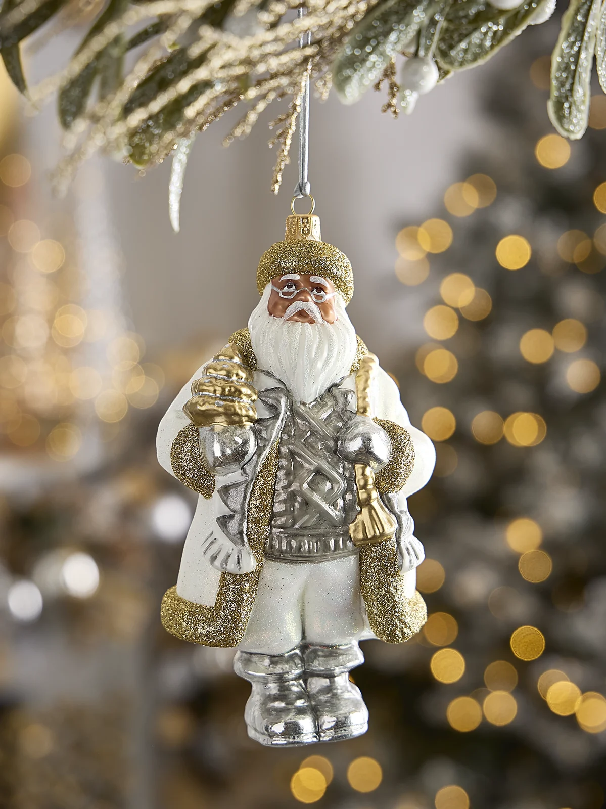 Exclusively Ours African American Santa Christmas Ornament