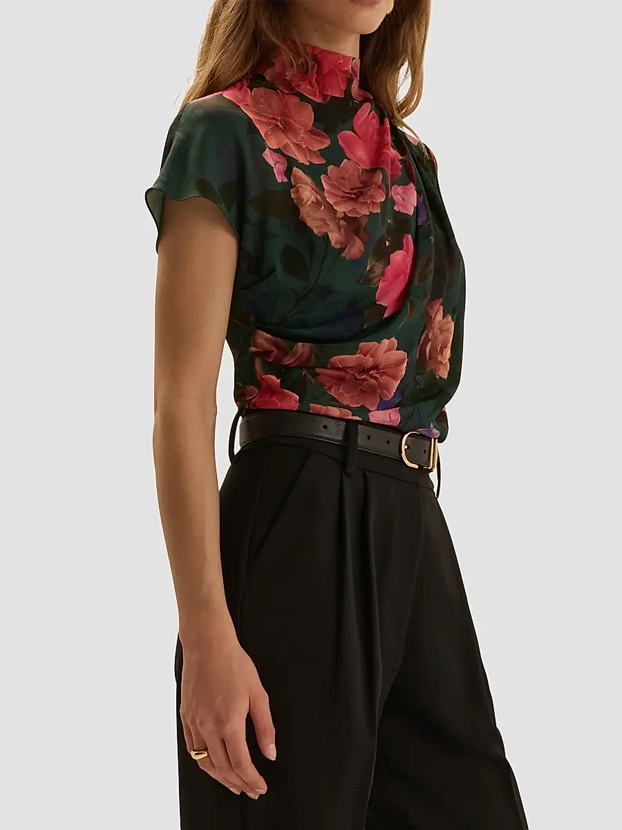 Favorite Daughter Women's Graceful Floral Draped Top | Thumbnail 5 Favorite Daughter Women's Graceful Floral Draped Top | Thumbnail 5