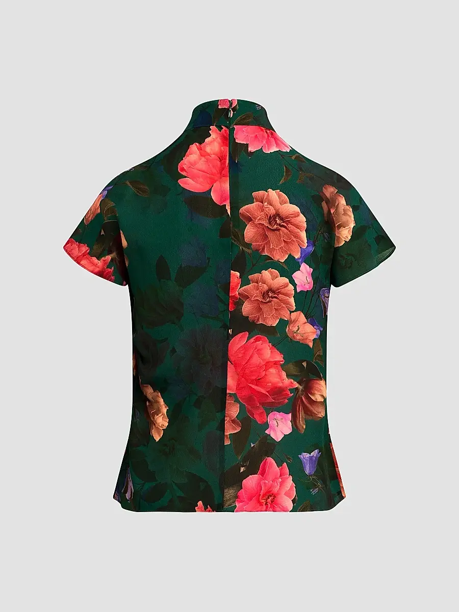Favorite Daughter Women's Graceful Floral Draped Top | Thumbnail 6 Favorite Daughter Women's Graceful Floral Draped Top | Thumbnail 6