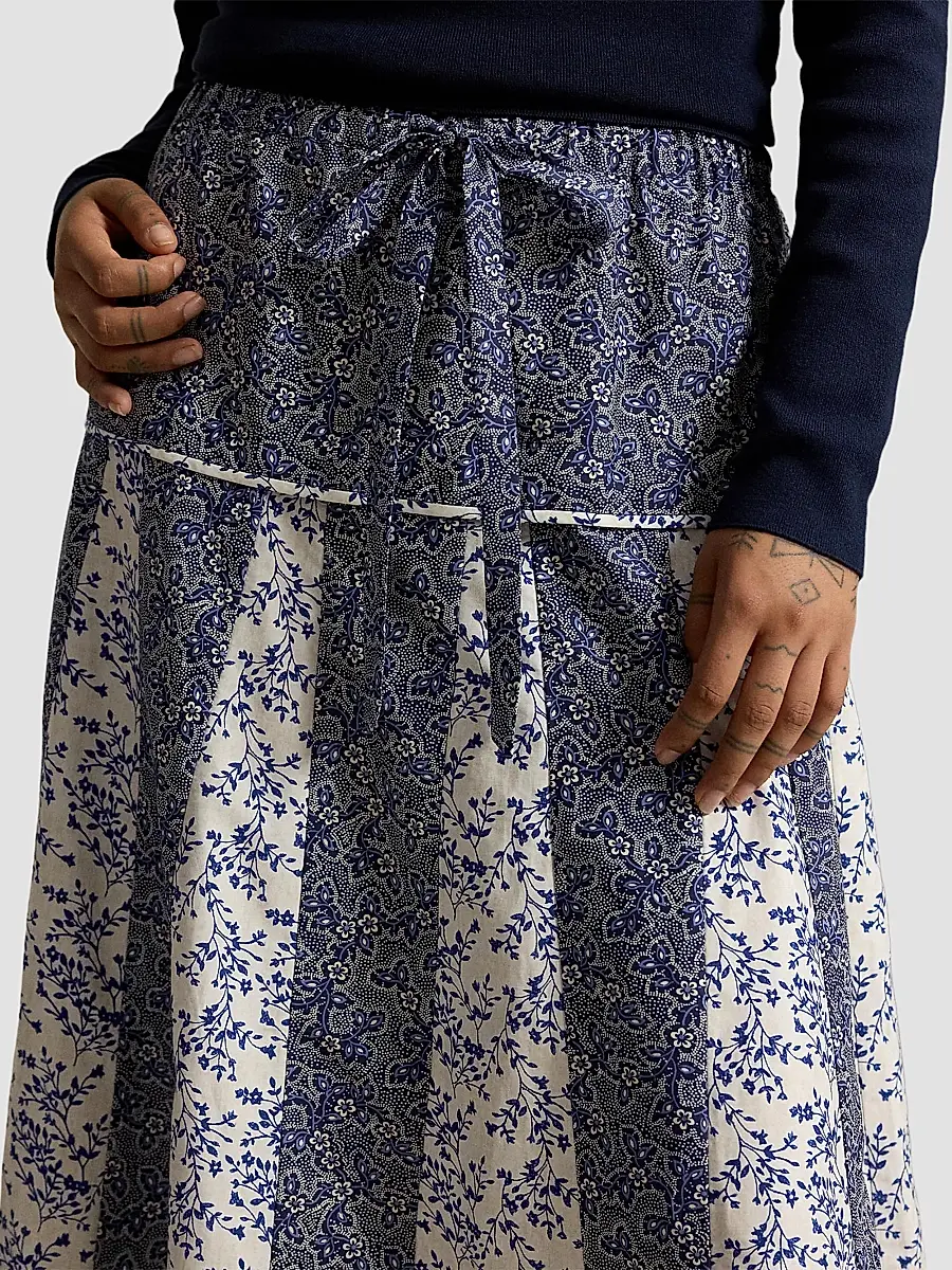 Polo Ralph Lauren Women's Floral Cotton-Silk A-Line Maxi Skirt | Thumbnail 5 Polo Ralph Lauren Women's Floral Cotton-Silk A-Line Maxi Skirt | Thumbnail 5