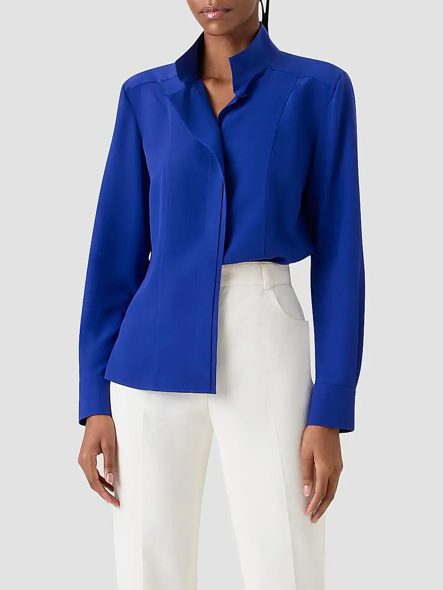 Akris Women's Silk Crepe Blouse | Thumbnail 3