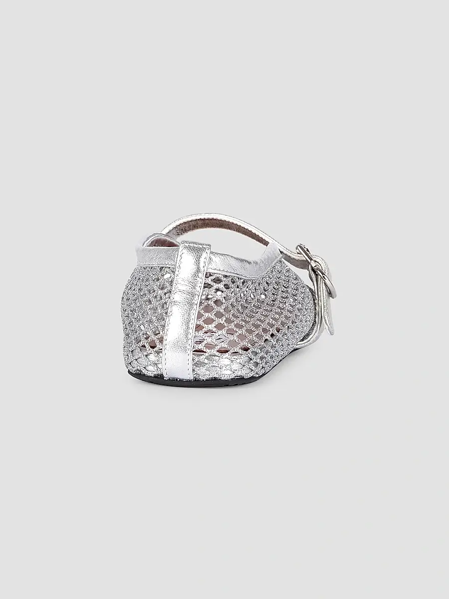 Alaïa Women's Metallic Mesh Mary Jane Ballerina Flats | Thumbnail 3 Alaïa Women's Metallic Mesh Mary Jane Ballerina Flats | Thumbnail 3