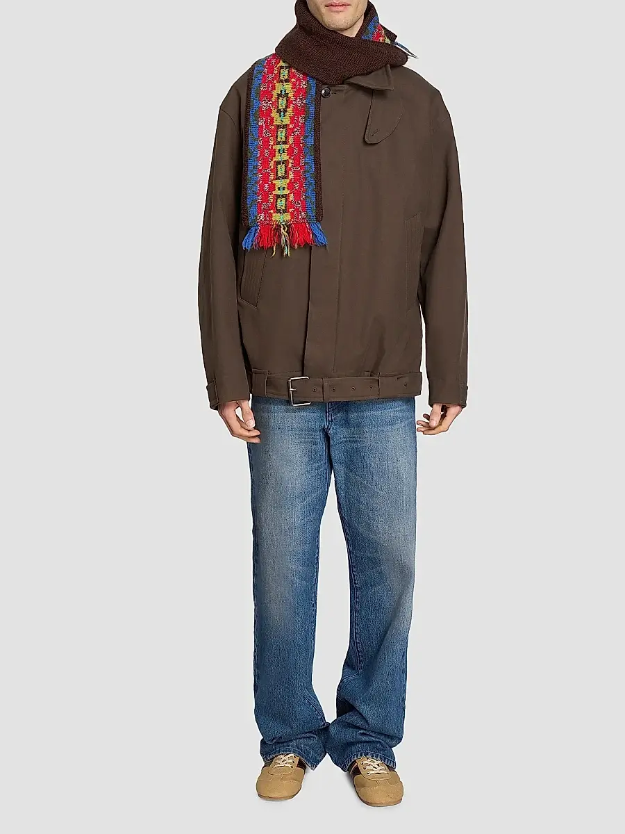 Dries Van Noten Men's Marka Wool-Blend Scarf | Thumbnail 3 Dries Van Noten Men's Marka Wool-Blend Scarf | Thumbnail 3