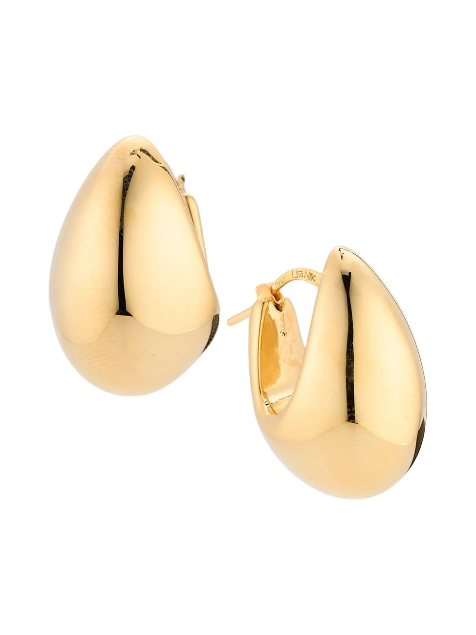 Women's 18K Yellow Gold Puffy Hoop Earrings