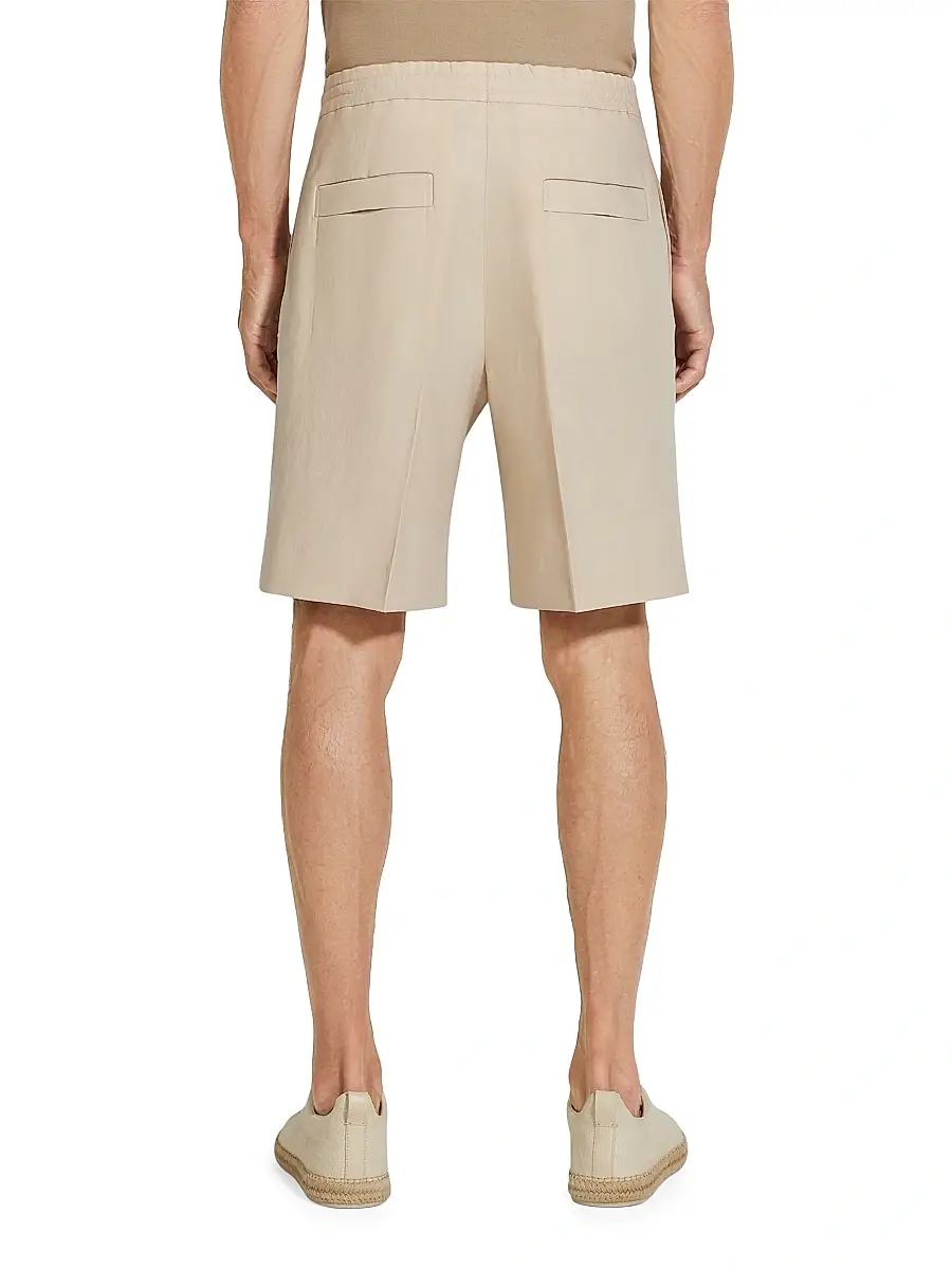 Zegna Men's Oasi Lino Shorts | Thumbnail 4