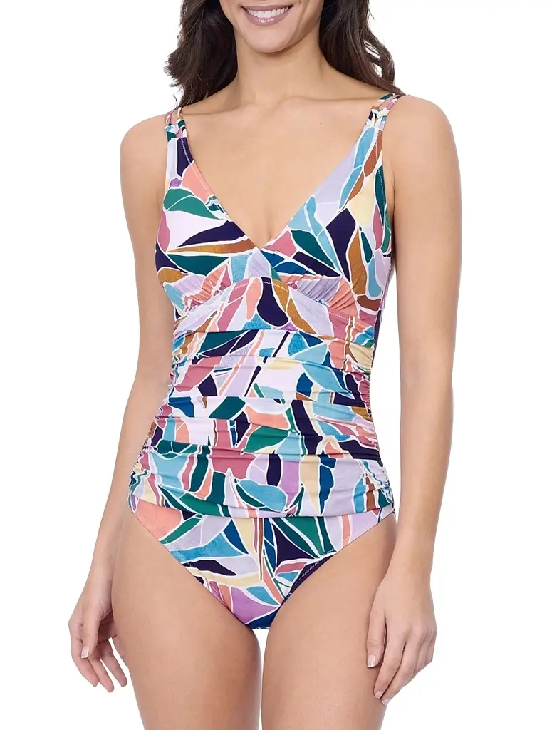Women's Aura V-Neck Strappy One-Piece Swimsuit
