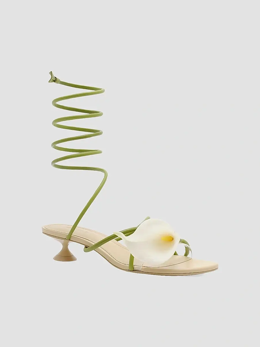 Cult Gaia Women's Claire 38MM Flower-Detail Leather Sandals | Thumbnail 2 Cult Gaia Women's Claire 38MM Flower-Detail Leather Sandals | Thumbnail 2