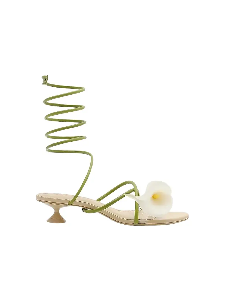 Cult Gaia Women's Claire 38MM Flower-Detail Leather Sandals