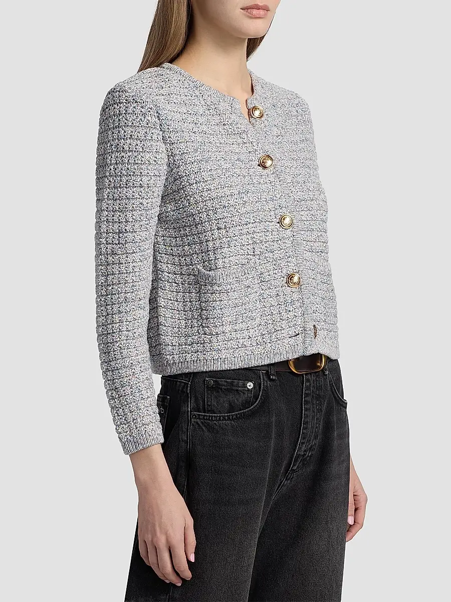 Ba&sh Women's Guspa Ottoman Knit Button-Front Cardigan | Thumbnail 4 Ba&sh Women's Guspa Ottoman Knit Button-Front Cardigan | Thumbnail 4