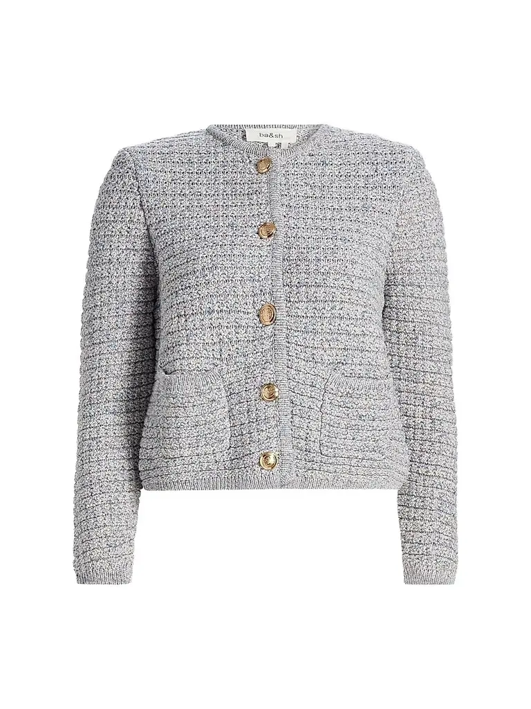 Ba&sh Women's Guspa Ottoman Knit Button-Front Cardigan