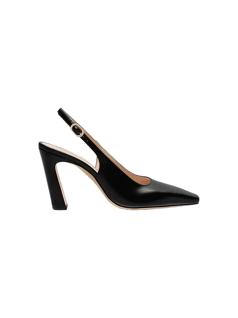 Stuart Weitzman Women's Stassi 85MM Leather Slingback Pumps