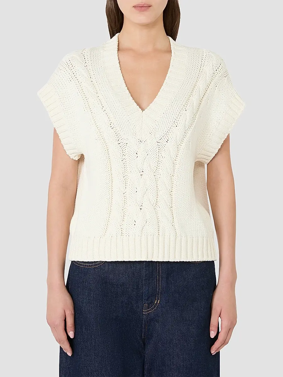 Weekend Max Mara Women's Cotton Yarn Gilet | Thumbnail 2 Weekend Max Mara Women's Cotton Yarn Gilet | Thumbnail 2