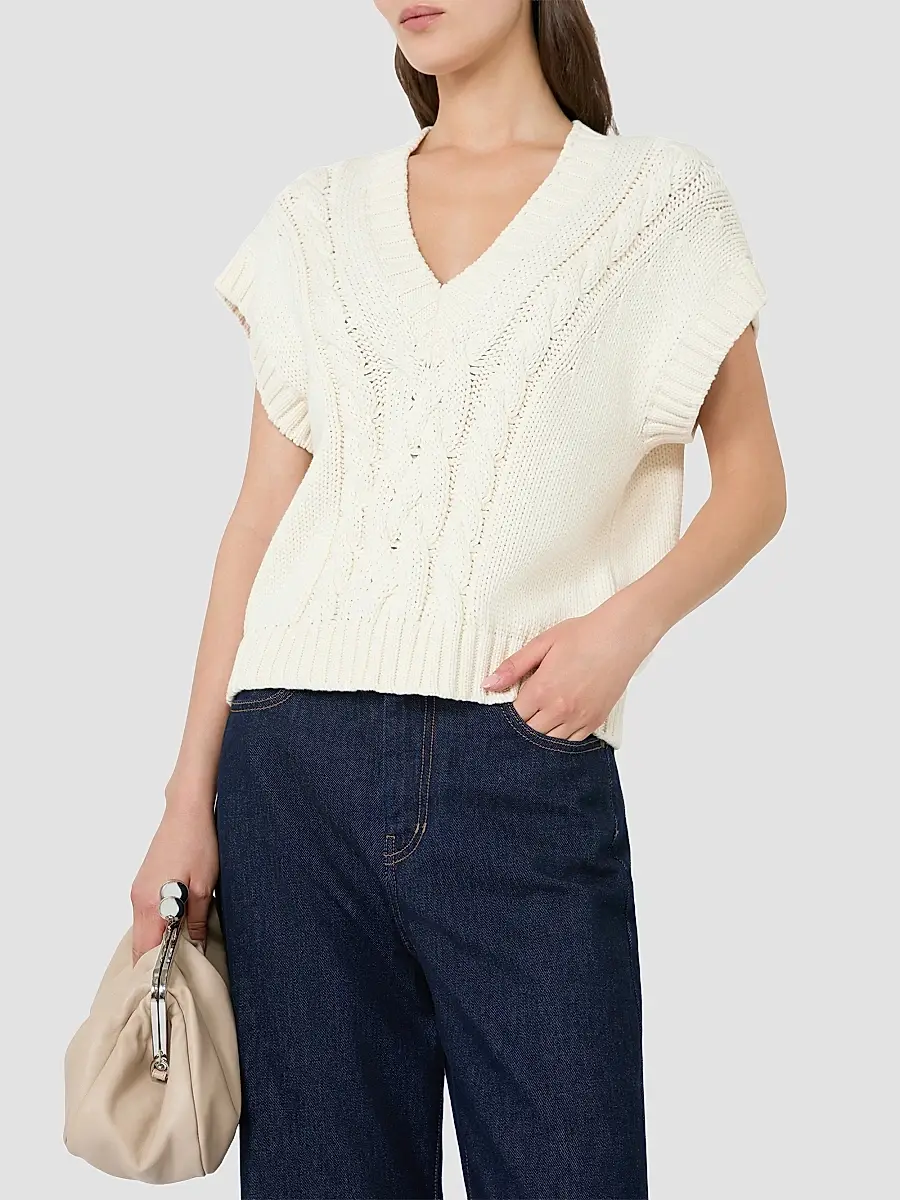 Weekend Max Mara Women's Cotton Yarn Gilet | Thumbnail 4 Weekend Max Mara Women's Cotton Yarn Gilet | Thumbnail 4