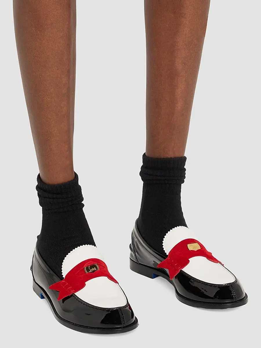 Christian Louboutin Women's Penny Patent Leather Loafers | Thumbnail 2 Christian Louboutin Women's Penny Patent Leather Loafers | Thumbnail 2