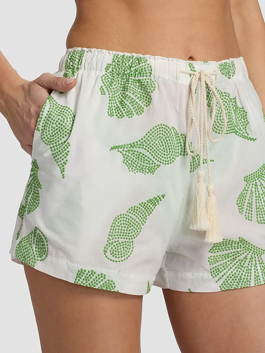 Milly Women's Corrie Embroidered Cotton Cover-Up Shorts | Thumbnail 5 Milly Women's Corrie Embroidered Cotton Cover-Up Shorts | Thumbnail 5
