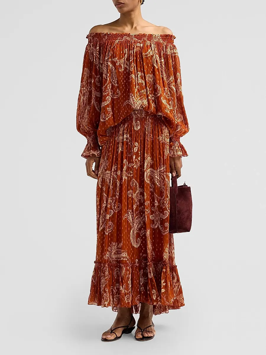 Hemant & Nandita Women's Printed High-Low Maxi Skirt | Thumbnail 2 Hemant & Nandita Women's Printed High-Low Maxi Skirt | Thumbnail 2